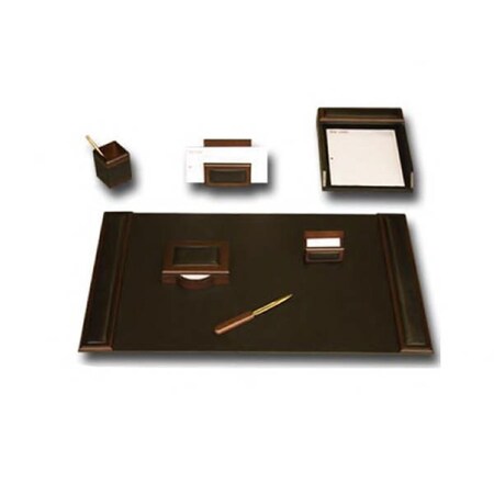 Workstationpro Walnut & Leather 7-Piece Desk Set TH2563832